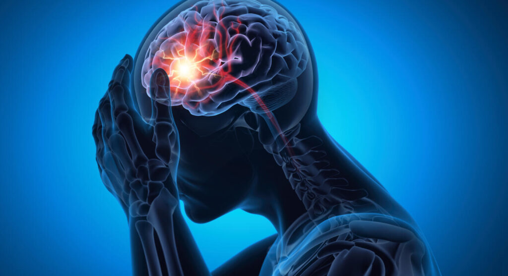 person facing TBI injury