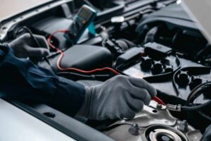 Inspecting Disabled Vehicle